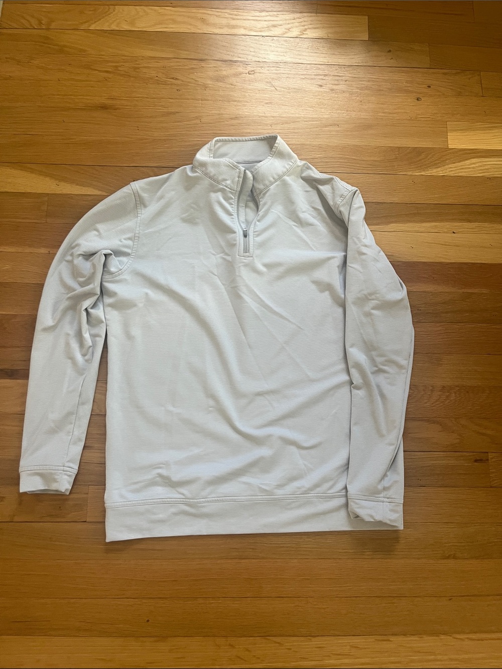 Peter Millar Light Gray Quarter-Zip Pullover